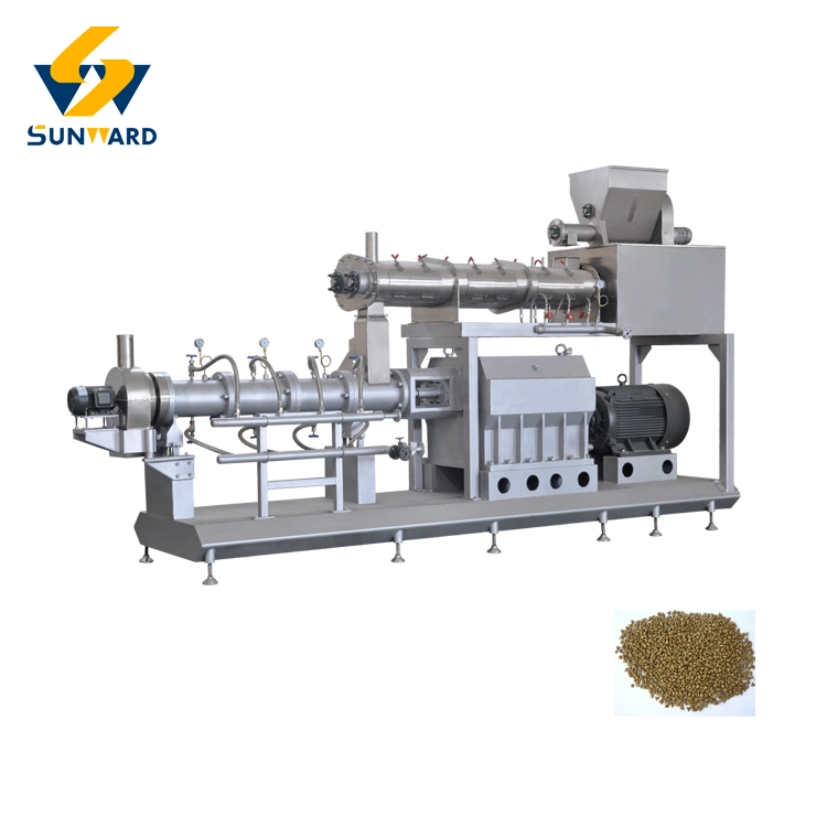 Full Automatic Stainless Steel Fish Feed Extruder Machine Animal Food Processing Plant