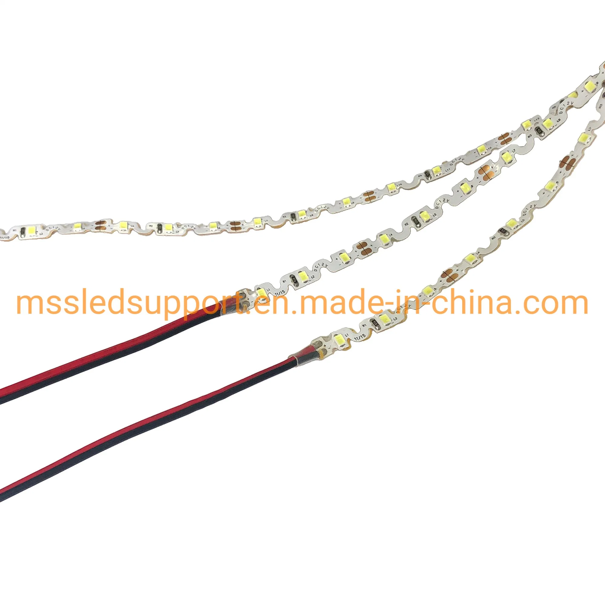 S-Type LED Strip Light Flexible 2835 12 Volt 60LEDs Ultra Thin Zigzag LED Light Strips for Non-Regular Curve Lighting