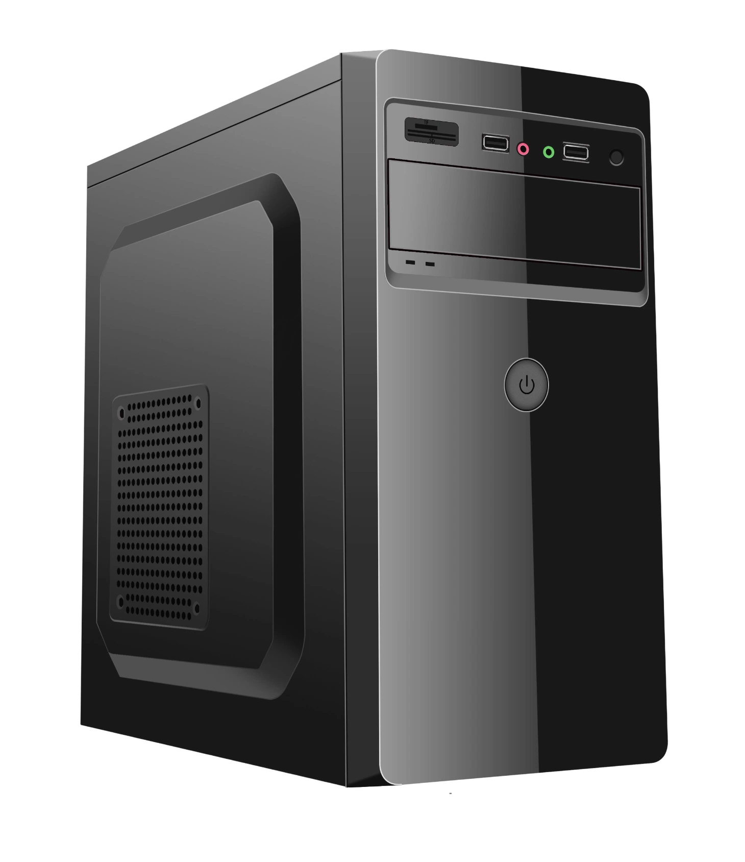 Micro ATX Computer Case Office PC Case with Card Reader Optional