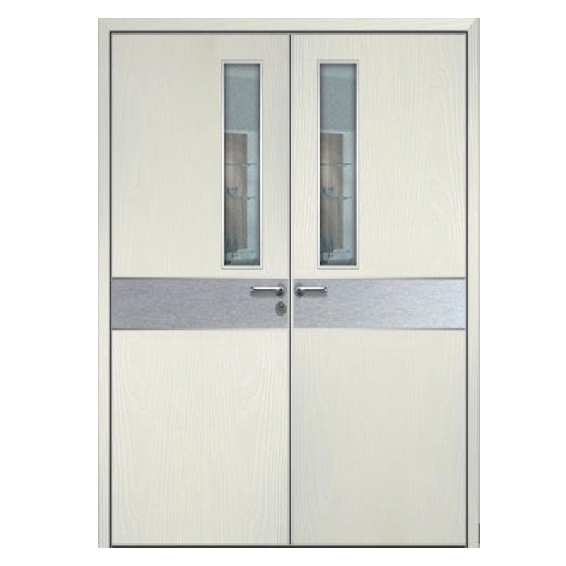 Soundproof Interior Solid Wooden Clinic Door with Vision Panel