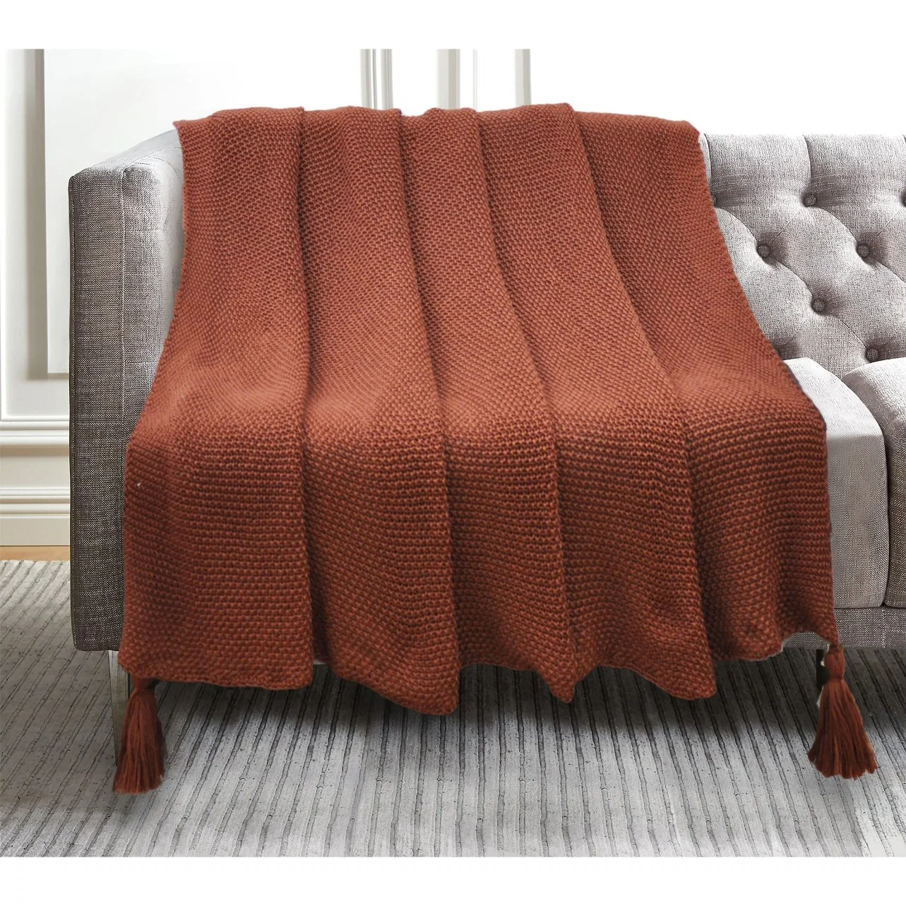 Manufacturer Texpro 2021 New Recycled Knit Jacquard Throw/Blanket