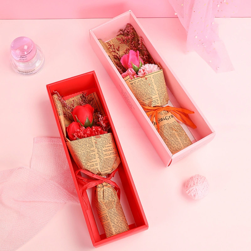 Amazon Hot Sale Three Roses Bouquet Gift Valentines Day Boxes 2022 Valentines Day Gifts