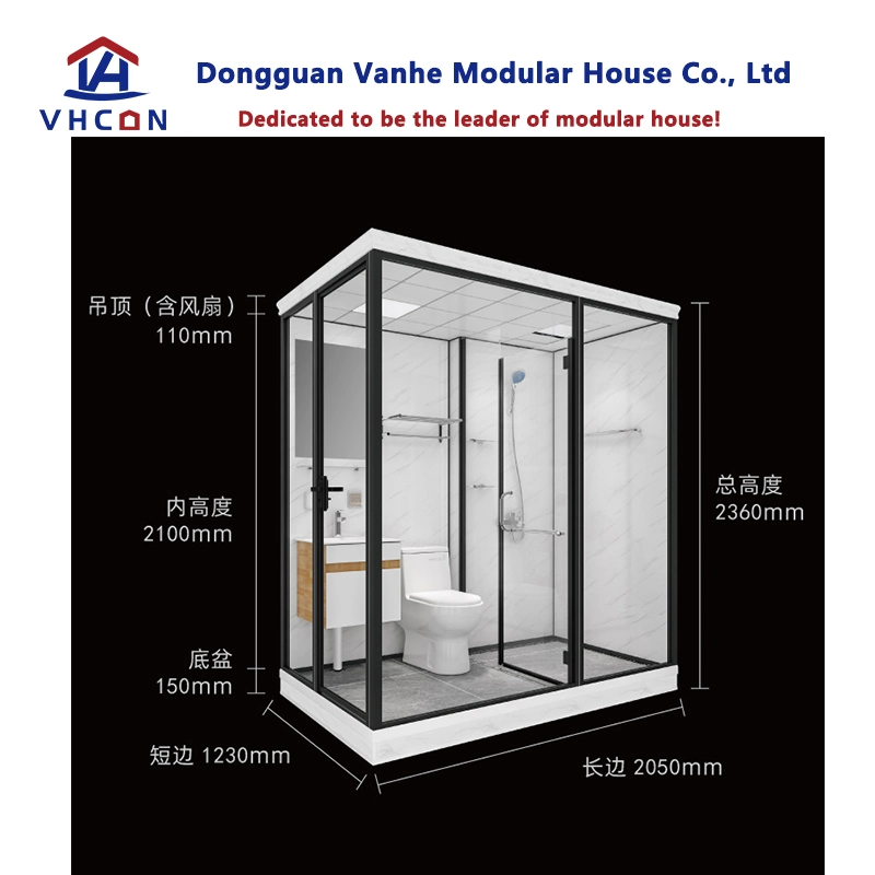 Economical Portable Easy to Install Custom Prefab Integrated Design Fabricated Freestanding Fancy European Modular Bathroom Pods with Toilet