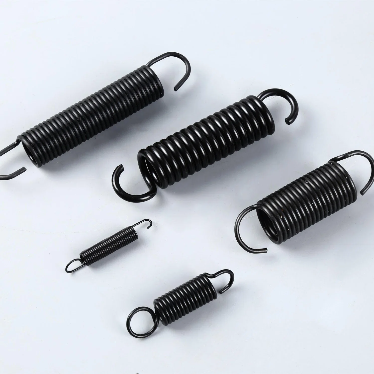 Metal Machining Nickel Plated Manganese Steel Mechaniery Auto Double Hook Tension Spring Large Spring Accessories