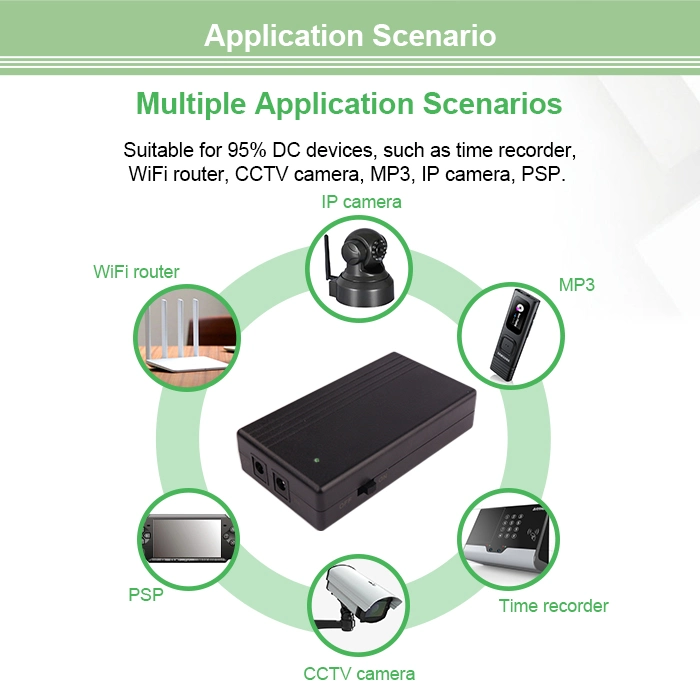 Mini DC UPS Stays Power for All Kinds of 12V 1A DC Equipment