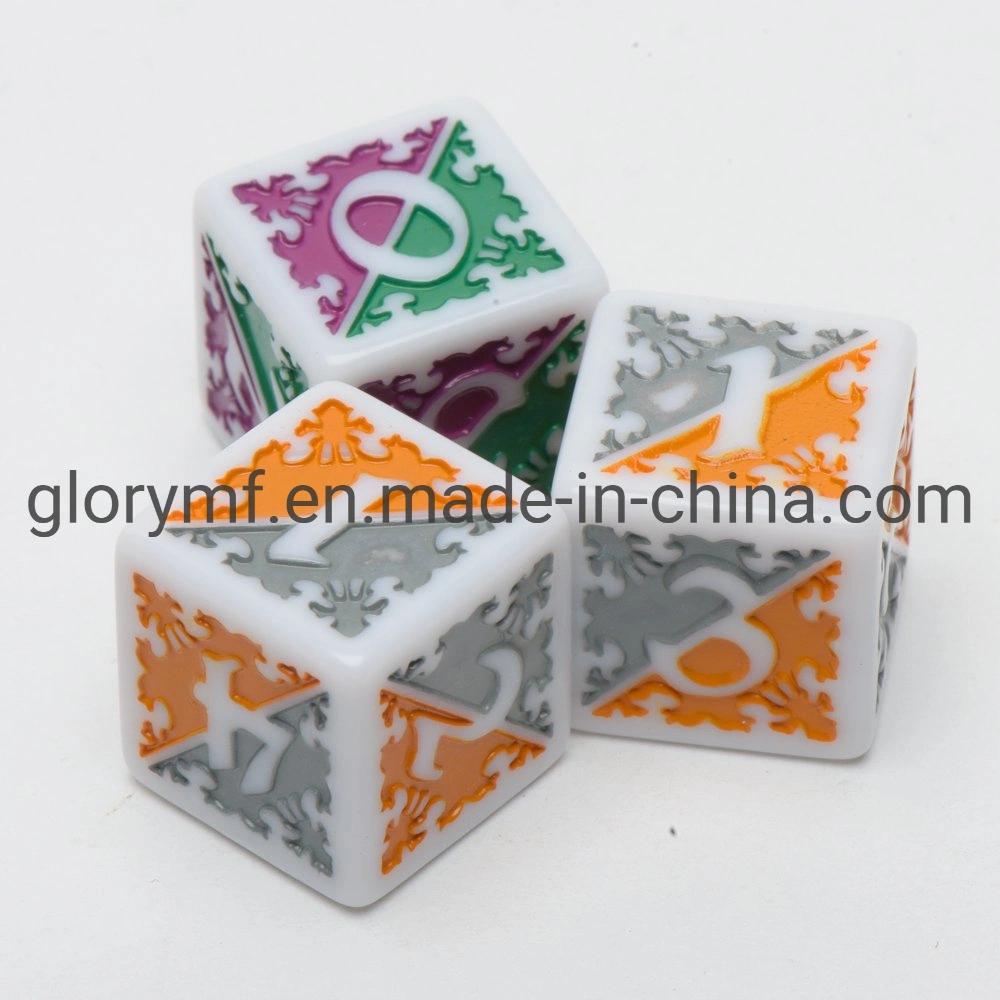 Custom Engraved High End Entertainment Dice D6 Dice Board Game with Cards