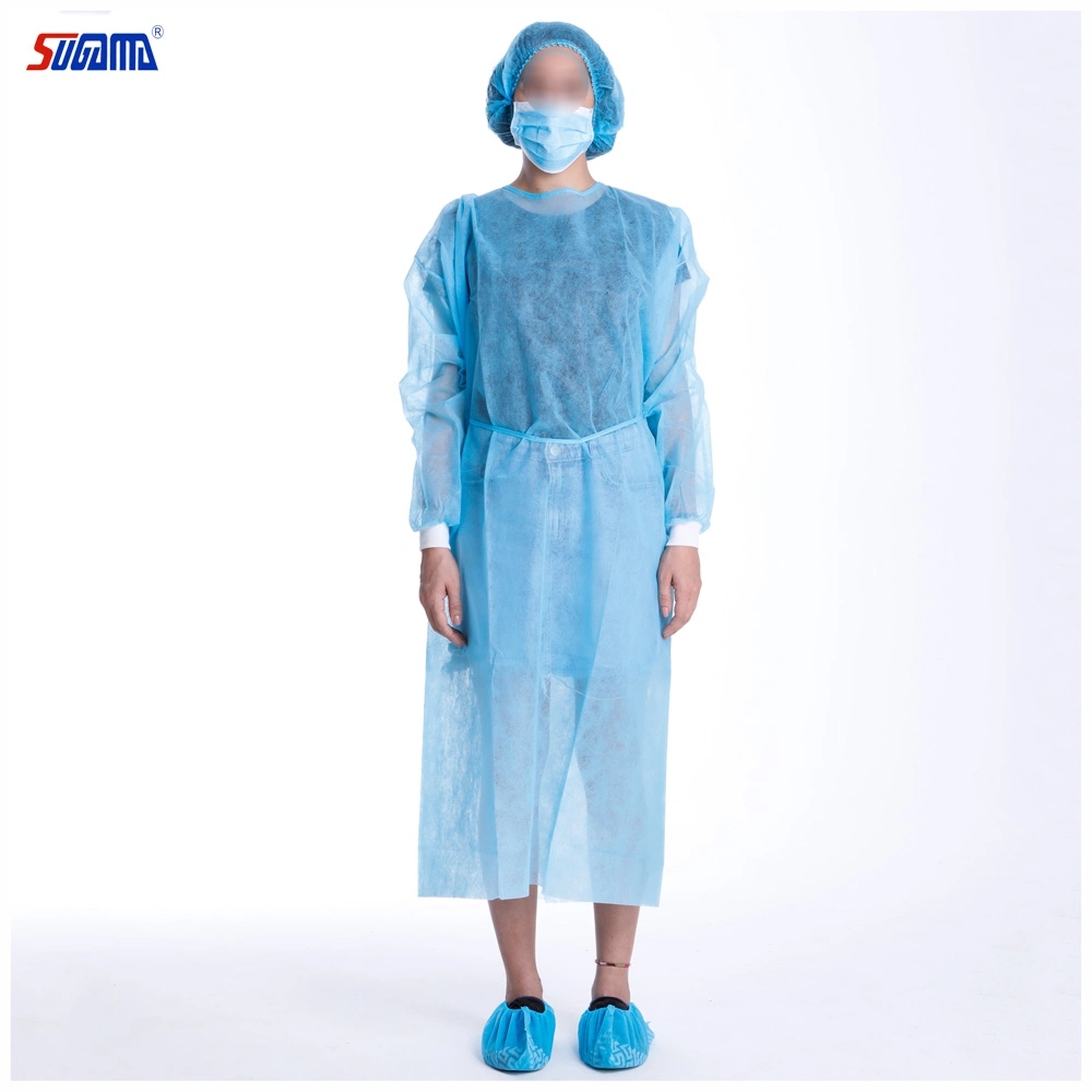 Cheap Disposable Plastic Waterproof CPE Isolation Gown in Stock