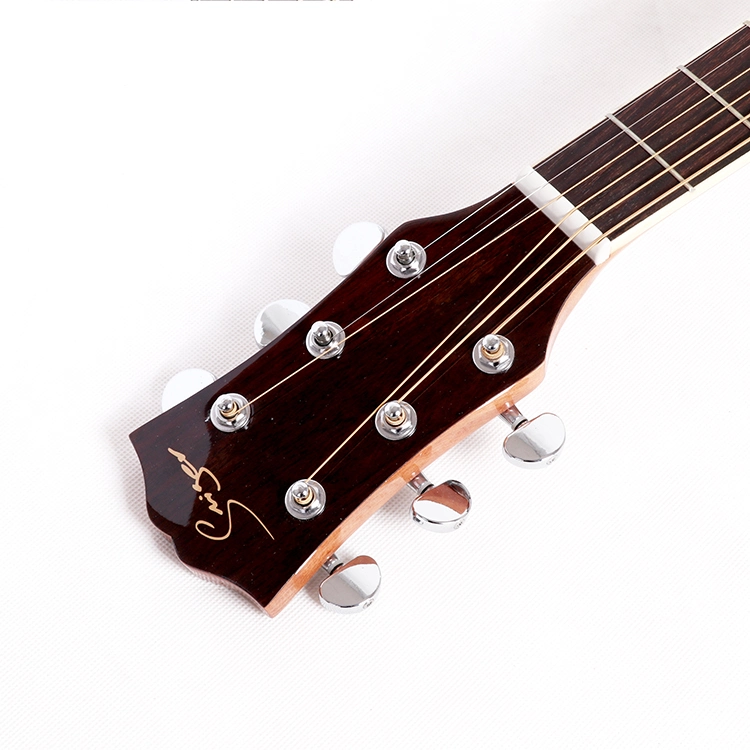 China Guitar Factory High quality/High cost performance Walnut Plywood Electric Acoustic Guitar