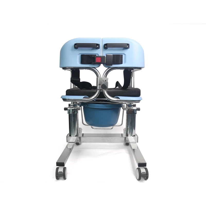 Health Care Equipment Pedal Lifting Commode Chair with Toliet