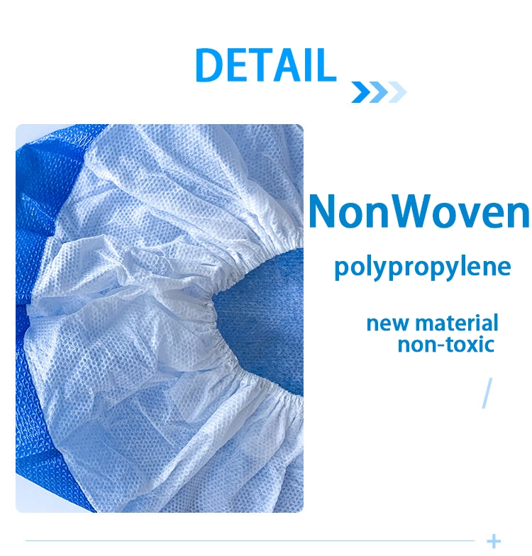 China Wholesale/Supplier Disposable Anti-Slip Wear-Resistant Waterproof PP+CPE Shoe Cover for Hospital Laboratory Use