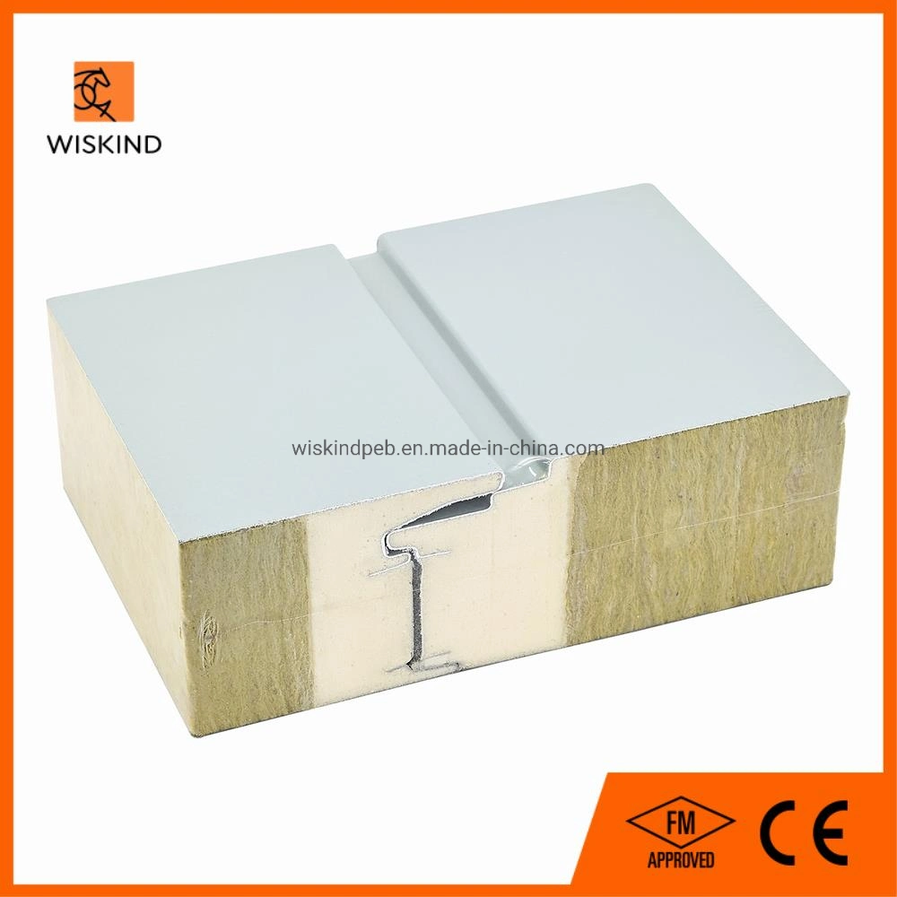 60mm 80mm 100mm 120mm 150mm Insulation Rock Wool Composite Board for Wall System Roof System