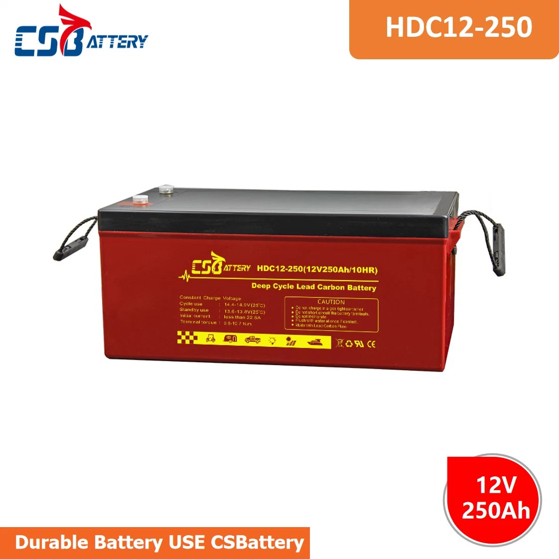 بطارية كربون ذات دورة عميقة من نوع Csbattery 6V420ah من حصان طروادة لـ الطاقة الشمسية/العاكس/أداة الطاقة/السكوتر الكهربائي/الدراجة/السيارة/المسؤولية الاجتماعية للشركات (CSR)