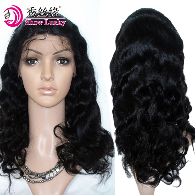 Hot Selling European Hair Swiss Lace Front Wig Virgin Body Wavy Human Hair