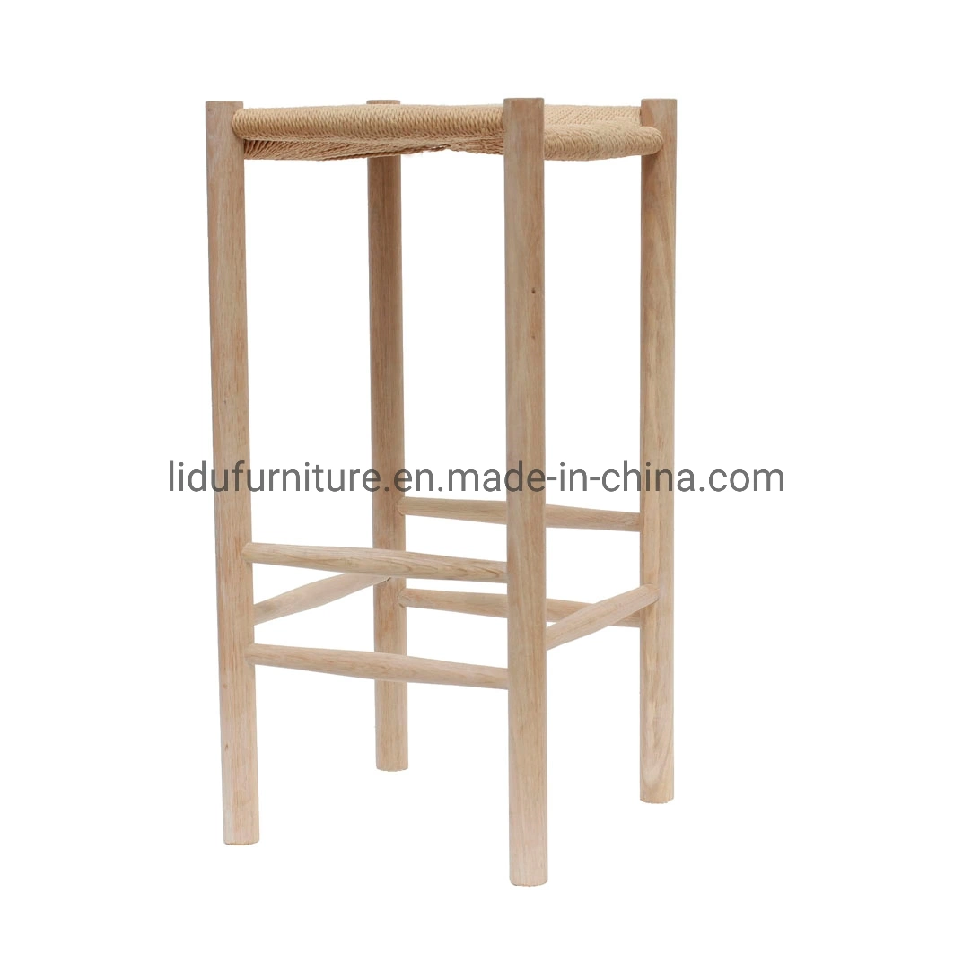 Bar Stool with Cheap Price Bar Chair/Wood Rope Chair/Solid Wood Dining Chair Wooden Furniture