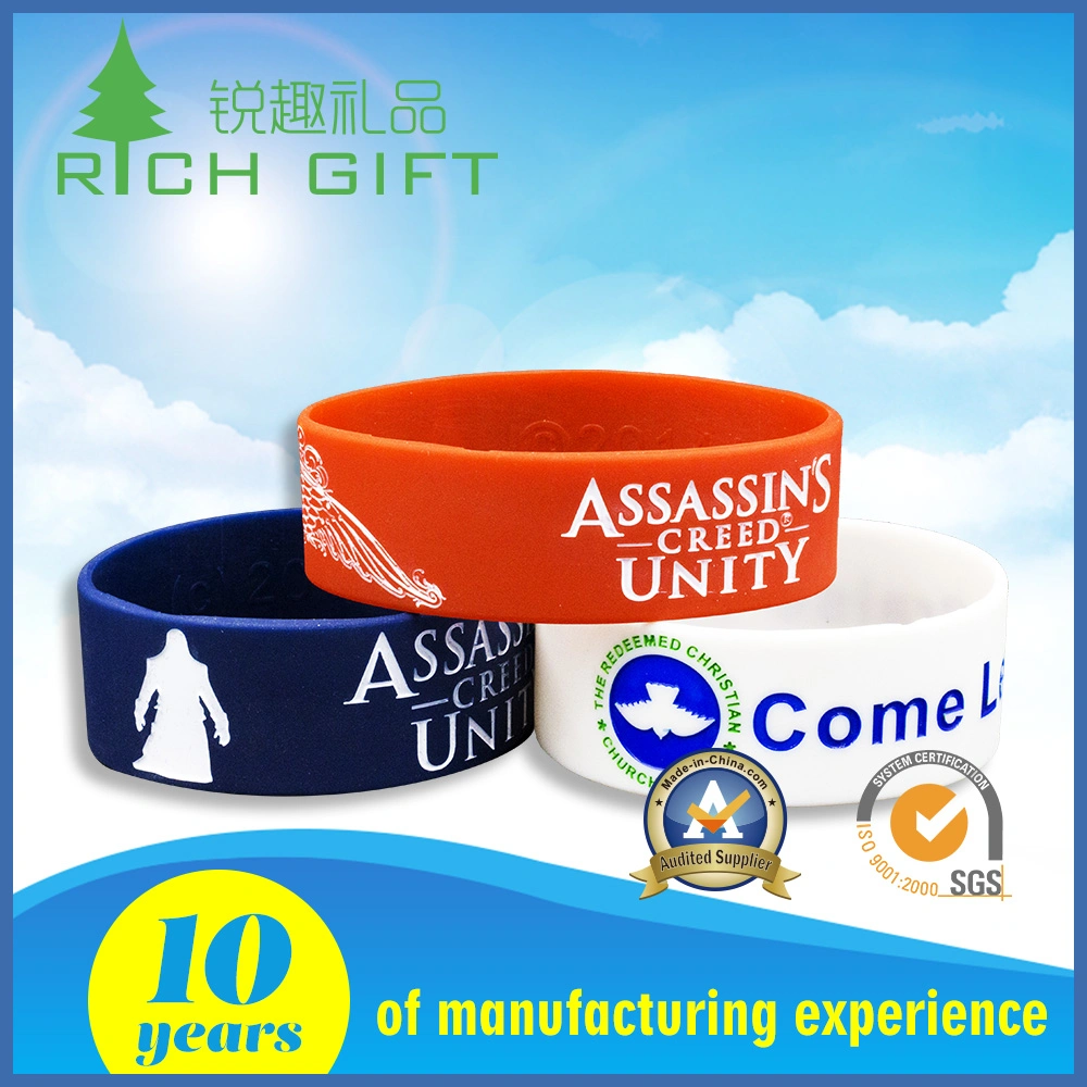 Aceito bracelete de borracha de silicone RFID personalizada Debossed Impresso Bofetada Sport faixa de relógio à prova de silício pulseiras banda USB com design bonito e preço de fábrica