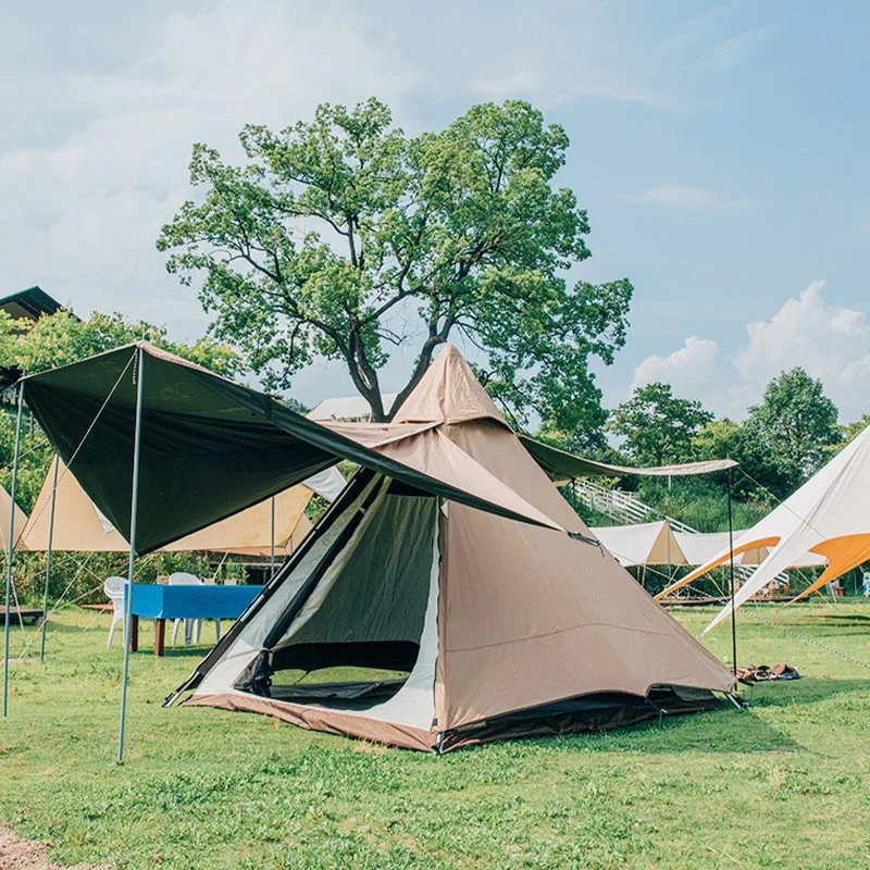 Esportes ao ar livre Entretenimento grande 4-6 pessoa Família Indian Camping Tent Para viajar