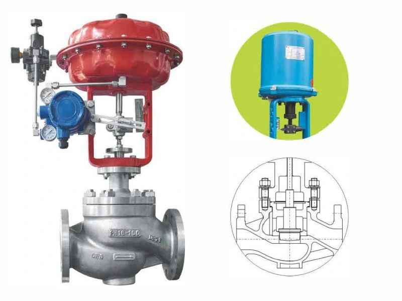 Tipo de compartimento de pressão balanceada eléctrico único assento da válvula de controle