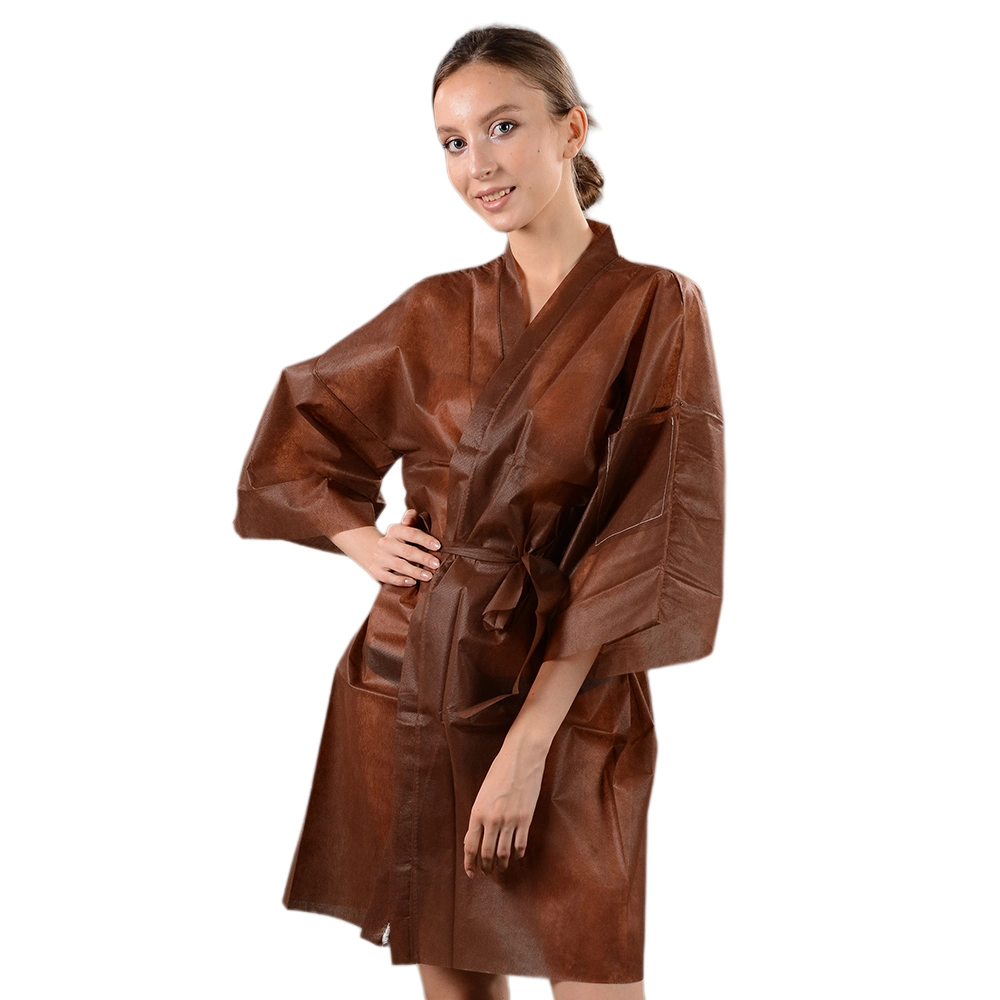 Robes de kimono non tissées jetables Kimonos Dames pour salon de beauté