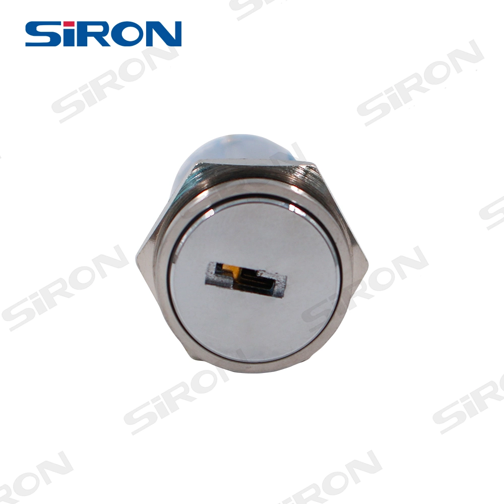 Siron Metal Key Knob 2 Position/3 Position Metal Key Push Lock Switch with Key