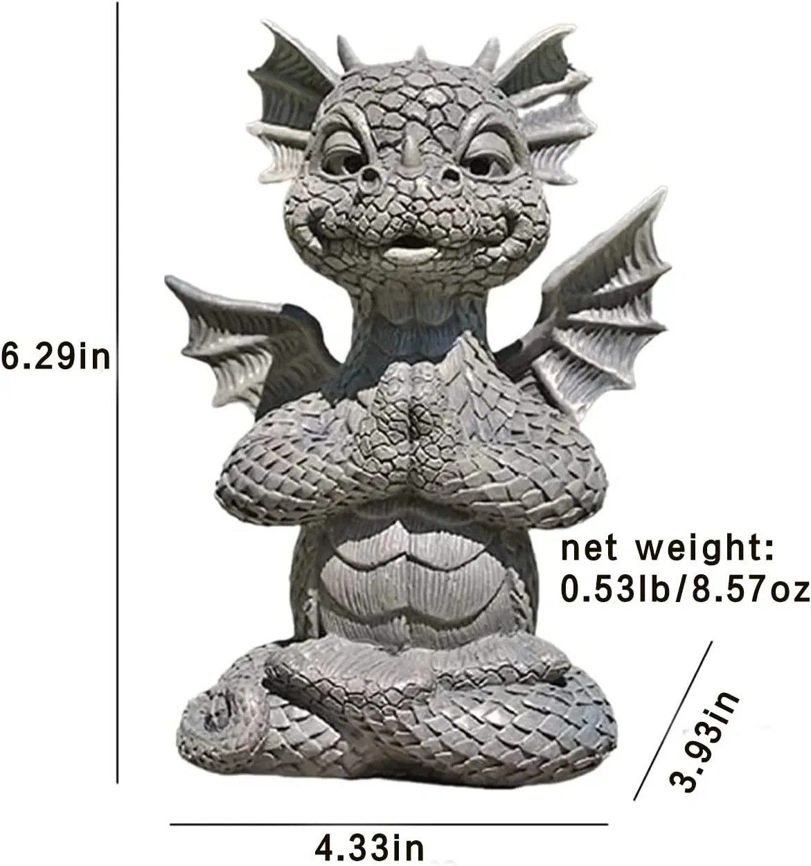 Garden Dragon Statue Hand Together Resin Dinosaurier Outdoor Dekoration