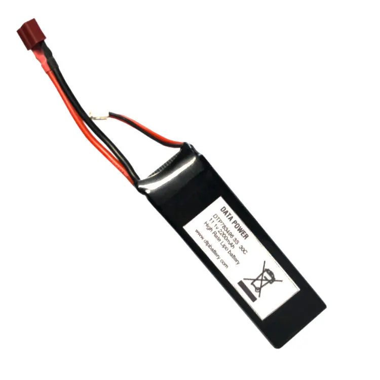 Personnalisée en usine 11.1V Pack de batterie au lithium polymère3s 783496 2200mAh Batterie