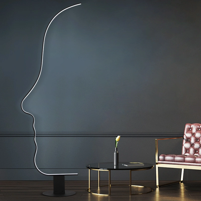 LED Nordic Facial Art Floor Lamp, Simple Living Room, Sofa Decoration, Bedside Lamp, Luxurious and Creative Bedroom