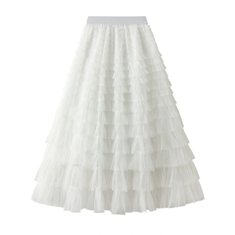 Fashion 2023 Stylish Adult Women Tiered Layered Gauze Tulle Tutu Skirt