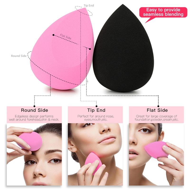 Wholesale/Supplier Waterdrop Non Latex Muti-Colored Foundation Blending Powder Puff Cosmetic Puff Makeup Sponge