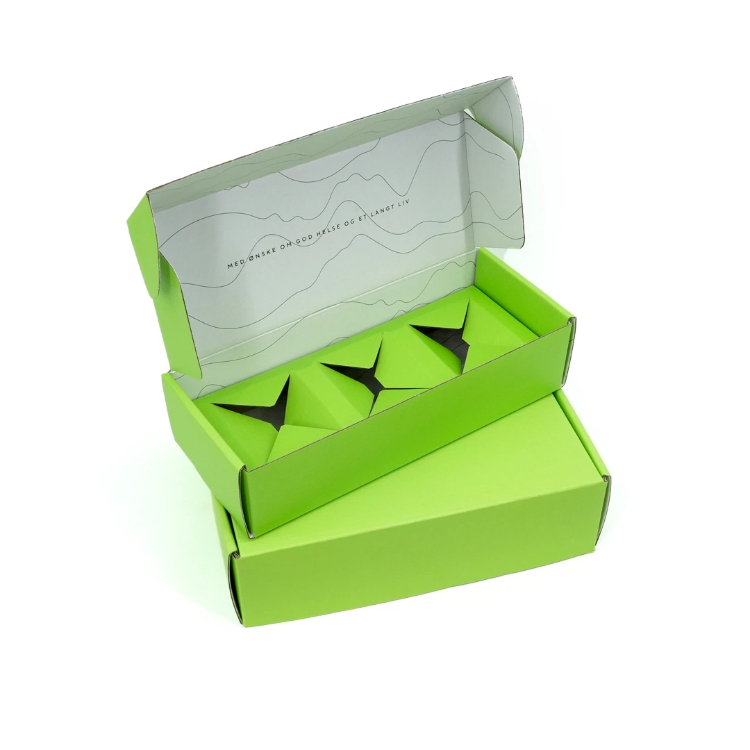 Light Green Custom Size Household Candle Gift Packaging Box with Corrugate Insert