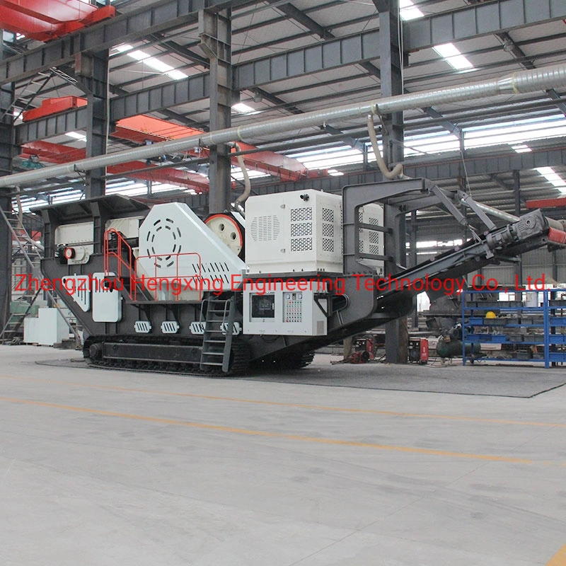 Crawler Type Mobile Crushing and Screening Station, Pebble, Brick, Tile and Stone Crushing and Sand Making Equipment