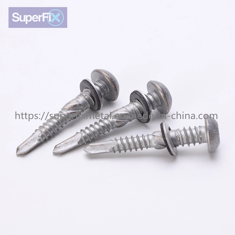 Drilling Screw Hexagon Head Pressed-on Washer 5.5X25 Bimetal (STAINLESS STEEL A2/STEEL) Ruspert