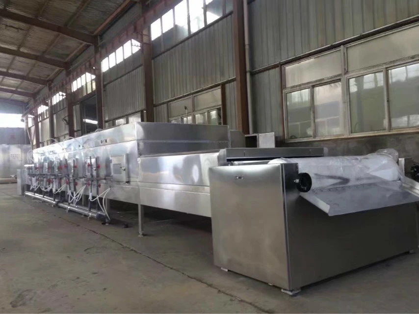 Fully Automatic Continuous Belt Dryer Industrial Microwave Conveyor Dryer Processing Black Ice Fly Drying Machine