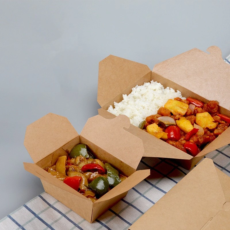 Lieferung Lunchpaket Take Away Picnic Paper Portabl Food Box