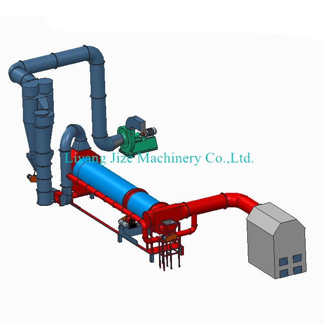 1-5t/H Wdm Rotary Drum Dryer Sawdust Dryer Machine Wood Chips Wood Sawdust Drying Machine for Wood Pellet Line