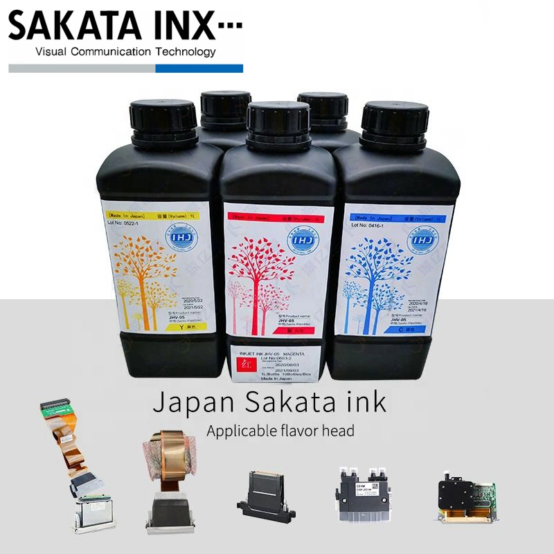 Original Sakata Inks for Toshiba CE4 CE4m Printer Head Invisible Stamp UV Ink Screen Printing Japan Jhv Sakata UV Ink for Kt Board Acrylic Leather Wood Glass