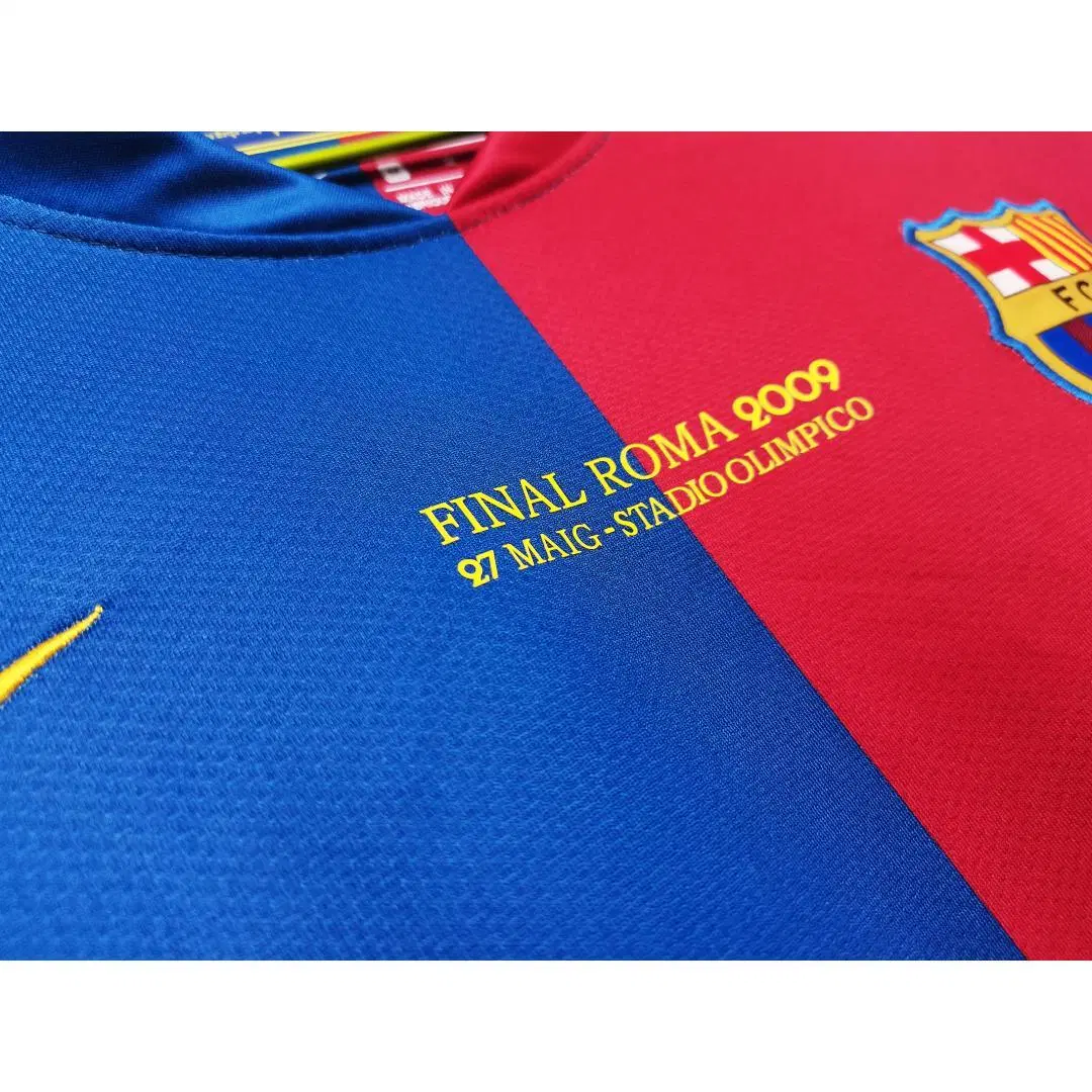 Barcelona at Home in 2008/09 Retro Player Version Football Soccer Jersey