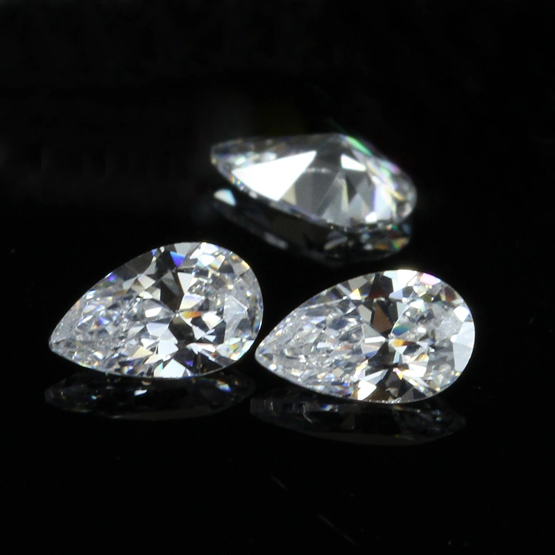 High quality/High cost performance  Cubic Zirconia Jewelry White 2-18 mm Pear Cut CZ Stones Hot Sale Products Wholesale/Supplier Price CZ