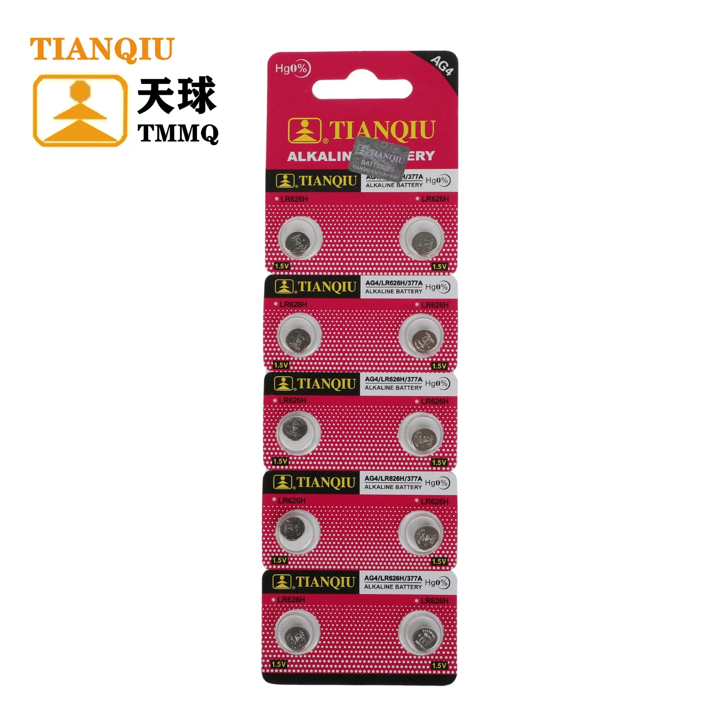 Tianqiu AG4 Watch Lr626 Alkaline 1.5V Button Cell Dry Battery Reloj Pilas