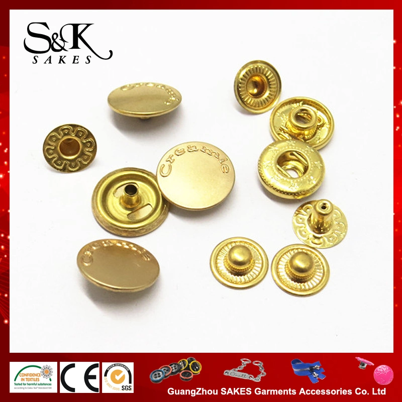 Good Quality Metal Button Spring Type Snap Fasteners Button for Pants/Jacket/Coat