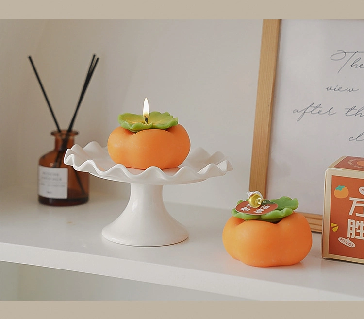 Simulación Persimmon Aroma vela DIY decoración creativa Boda Modelado de fruta