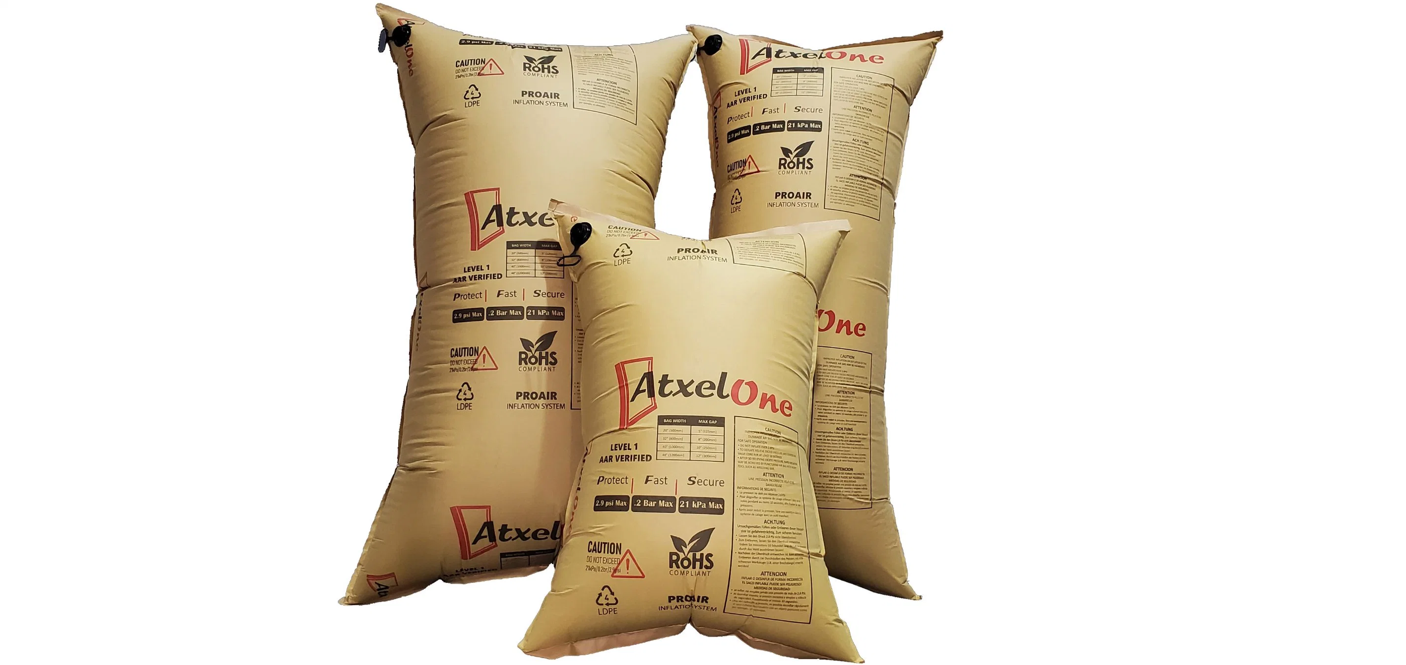 100*180cm Atxel One SGS Approved PP Woven Air Dunnage Bags