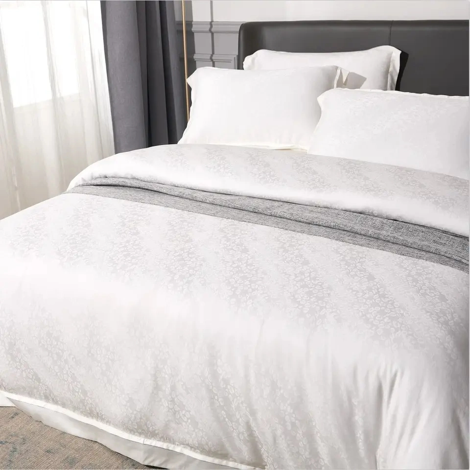 Alpha Textile Luxury Hotel colchas edredones Camas ropa de cama Sábanas 100% algodón Conjuntos Duvet funda juego ropa de cama