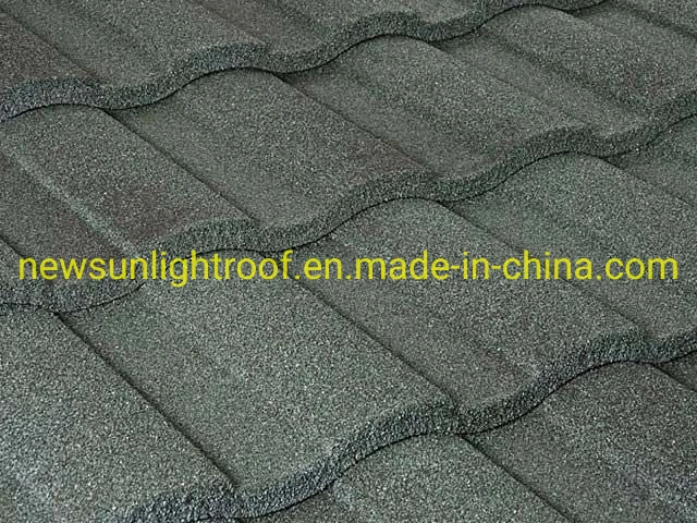 Color Stone Coated Smooth Type Metal Roof Tiles for Building Material