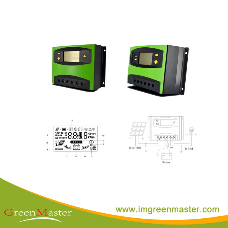 Ht60d-4048 PWM 12V 24VDC el regulador de voltaje Solar con la compensación de temperatura