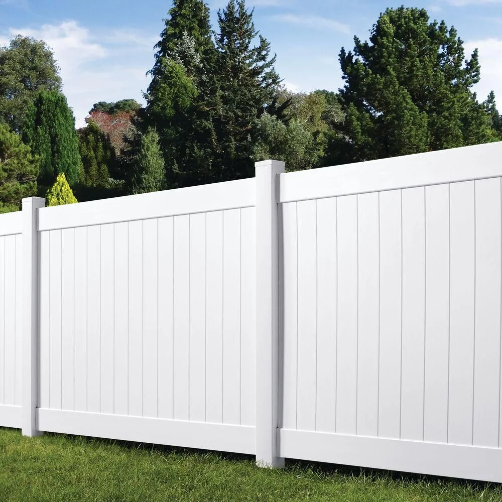 6FT. H X8FT. W White Hot Sale Cheap Vinyl PVC Plastic Privacy Fence for Home and Garden