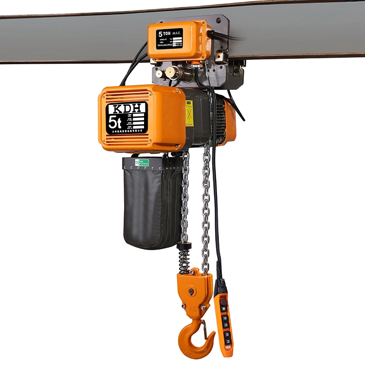 High Quality Electric Chain Hoist 5ton Movable Motor Hoist Construction Hoist with Trolley