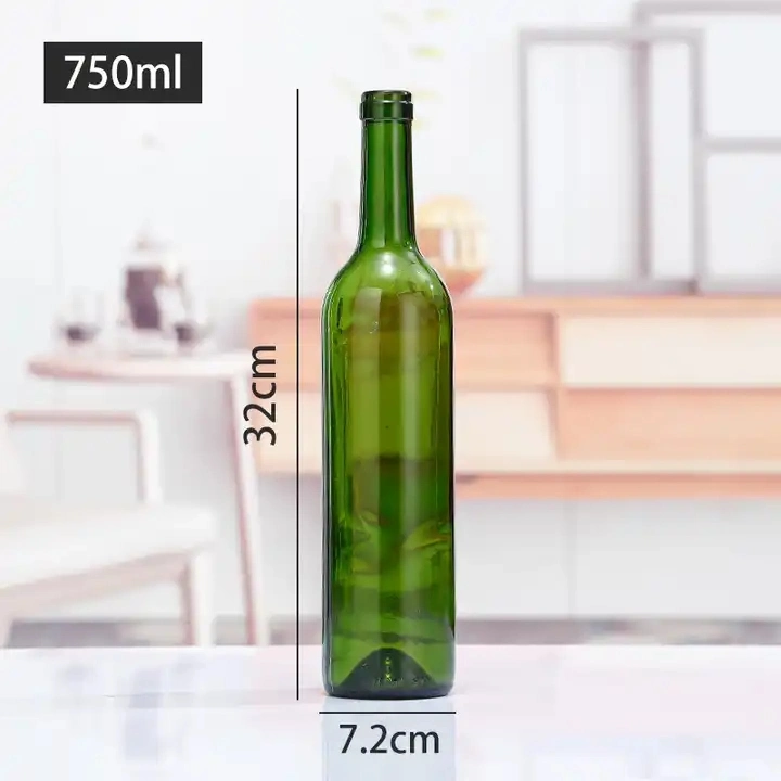 Manufacturer Supply Liquor Wine Glass Bottle Empty Gold Plating Bottle Wine Liquor Glass Bottle Gin Bottles with Cork Stopper