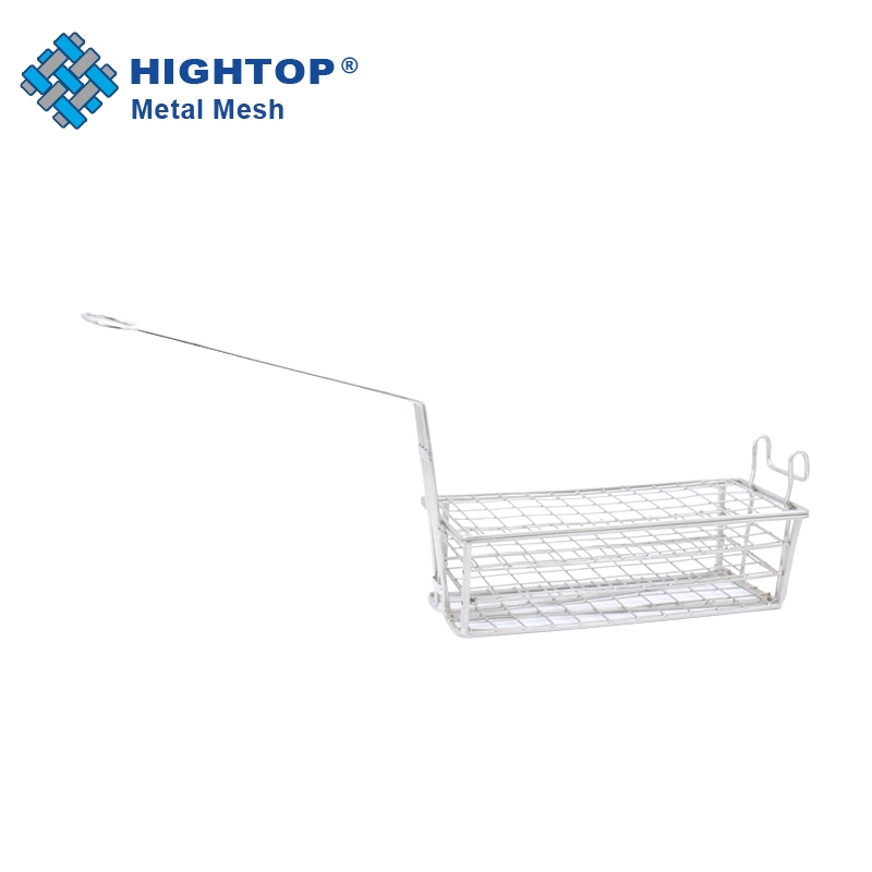 Commercial Wire Mesh Kitchen Non-Stick Rectangular Stainless Steel Mini Fryer French Fries Fry Basket