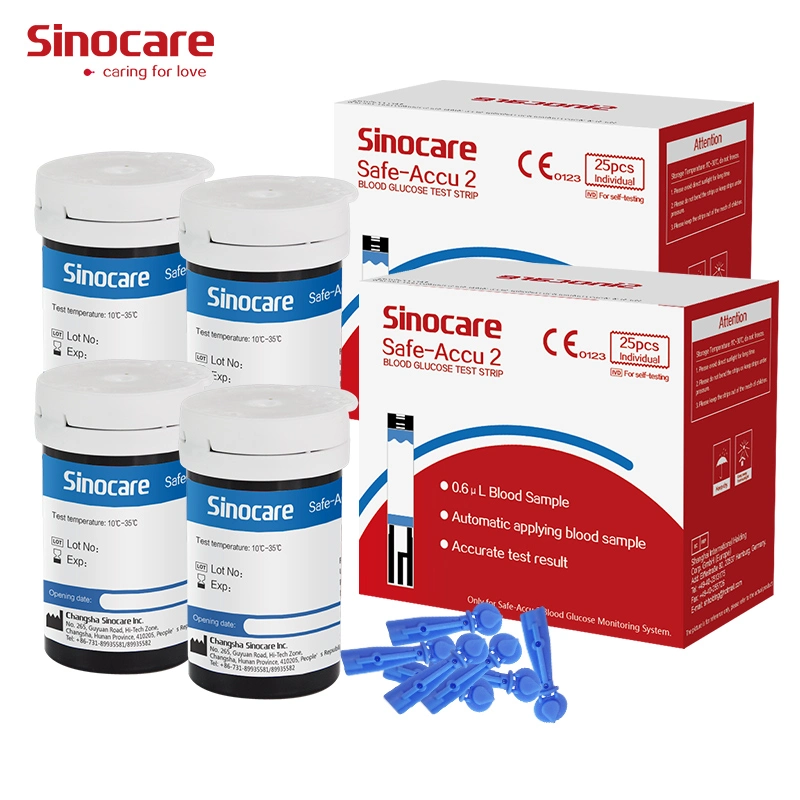 Sinocare диабетические тест-полоски высокое качество и недорогая медицинская поставка Электронный глюкометр для измерения уровня крови в домашних условиях