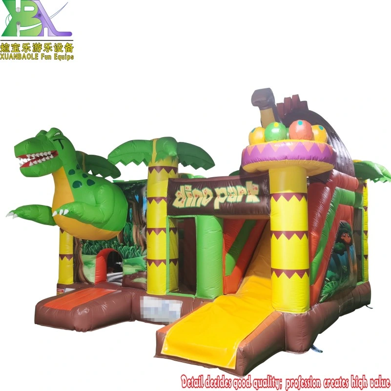 Dinosaur Park Inflatable Jumping Bouncy Castle / Kids Play Dino Park / Inflatable Fun Bouncer Combo for Home or Commercial Party